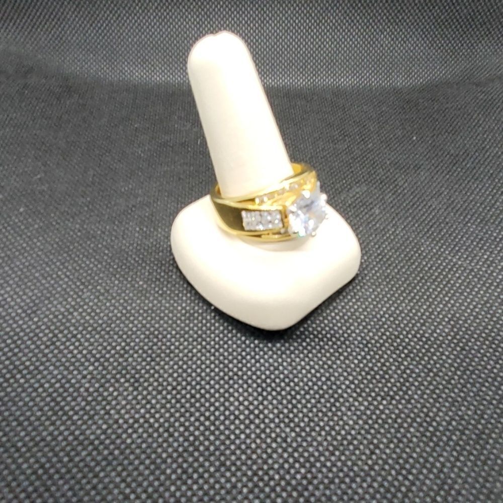Seta Gold Tone CZ Ring - Picture 2 of 5